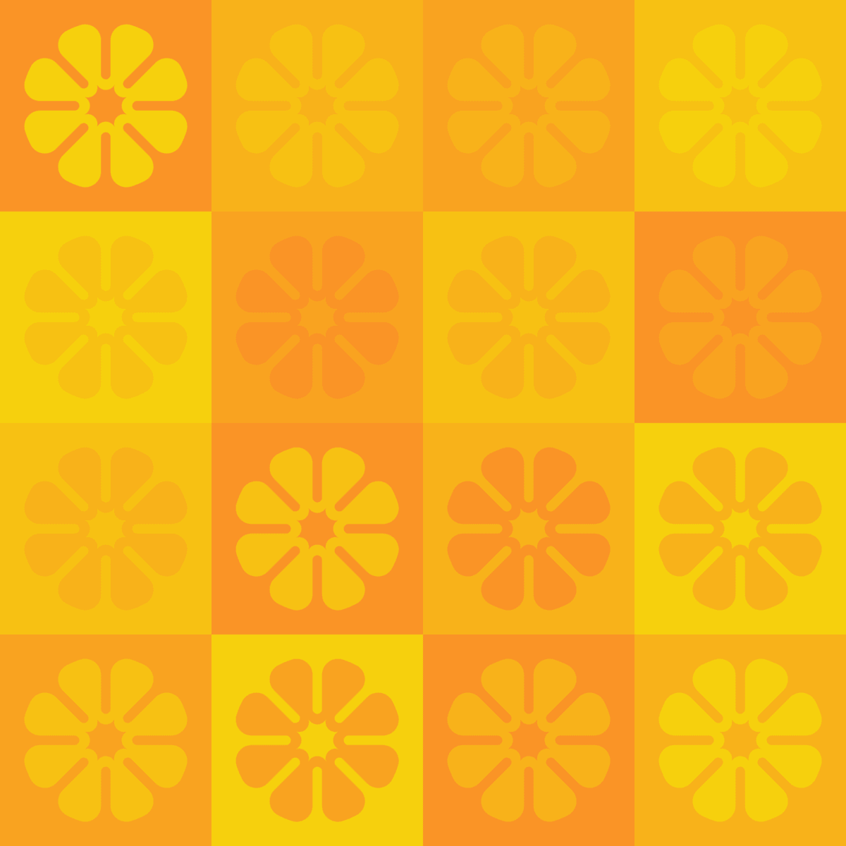 Geometric Pattern: Amapola: Gemstone / Red Wolf