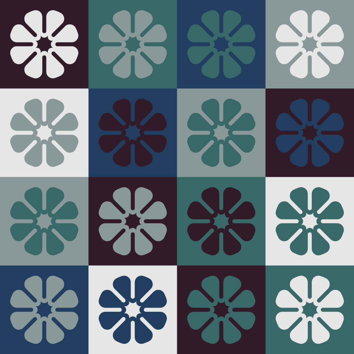 Geometric Pattern: Amapola: Art Deco / Red Wolf