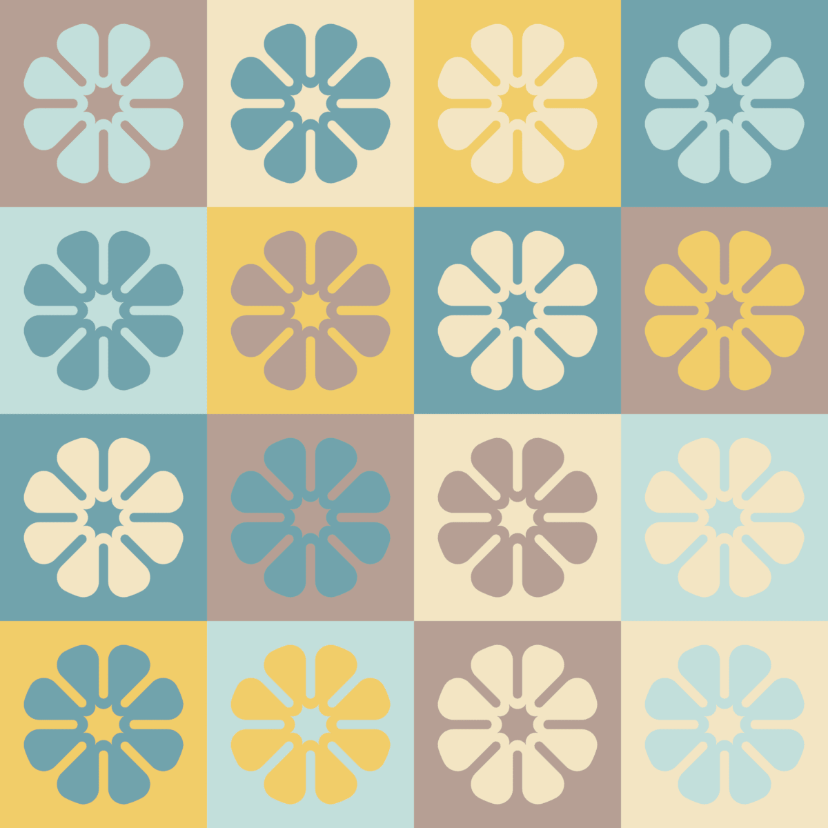 Geometric Pattern: Amapola: Garden / Red Wolf