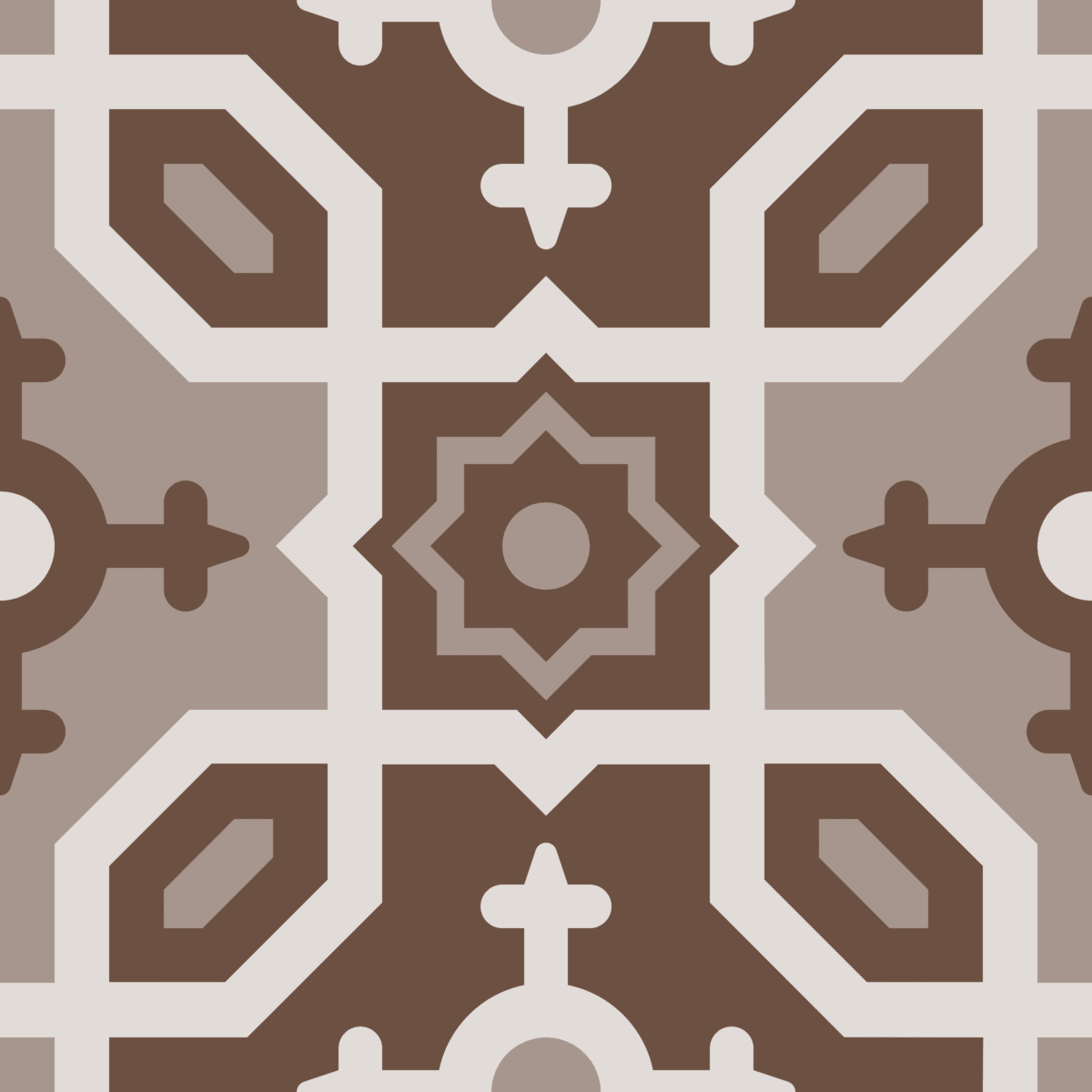 Geometric Pattern: Templo: Stone / Red Wolf