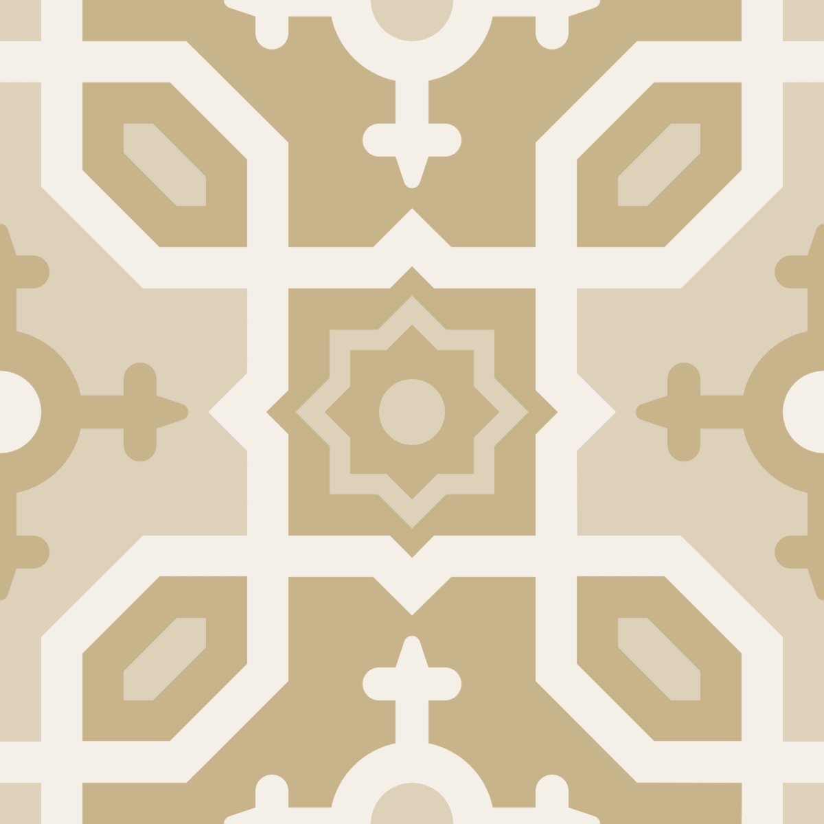 Geometric Pattern: Templo: Stone / Red Wolf