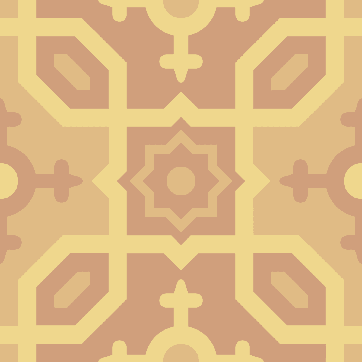 Geometric Pattern: Templo: Antique / Red Wolf