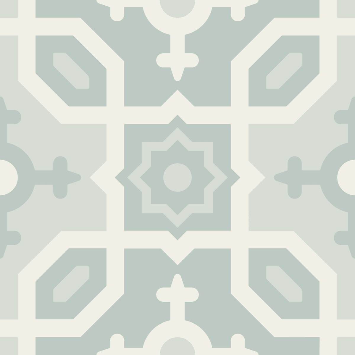 Geometric Pattern: Templo: Antique / Red Wolf