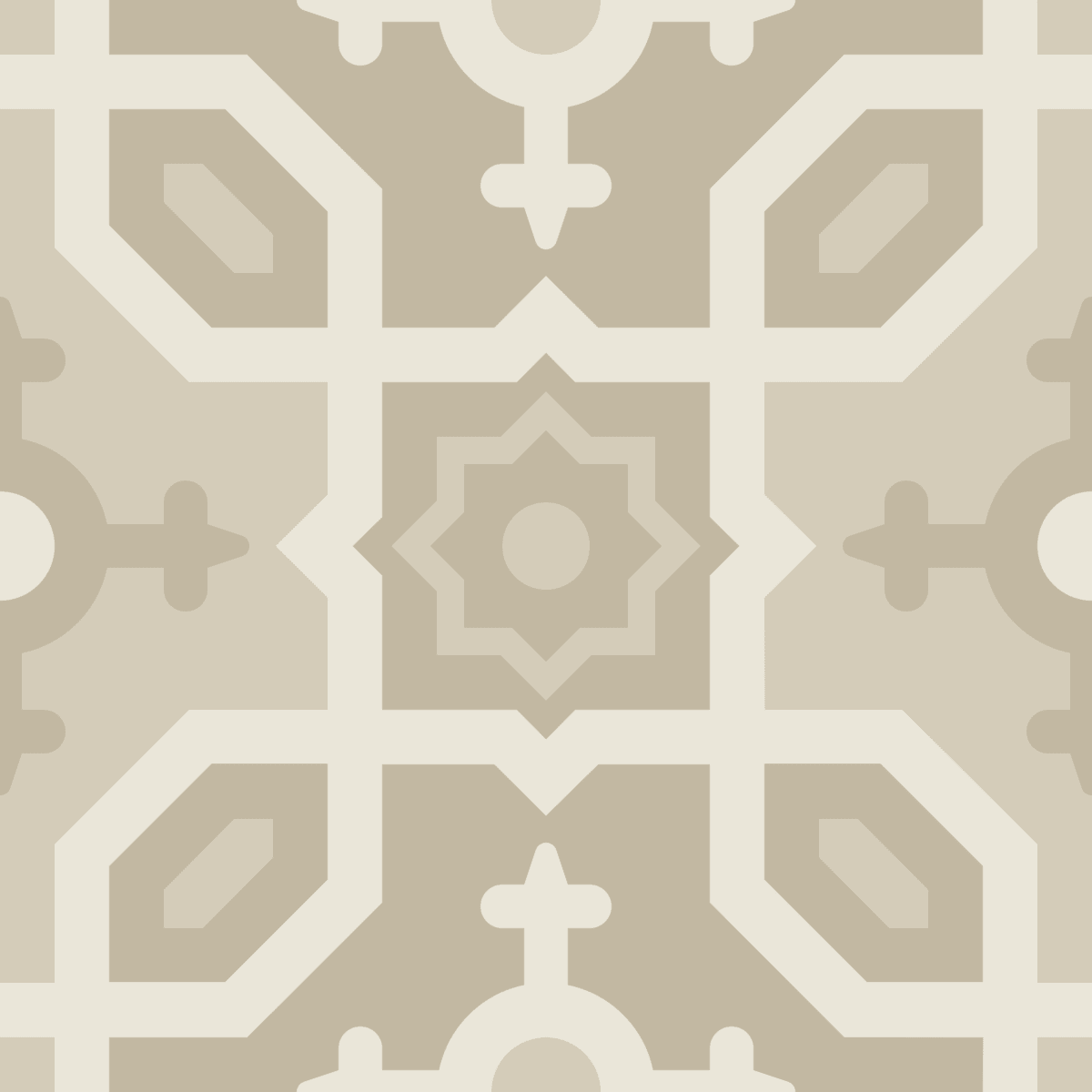 Geometric Pattern: Templo: Antique / Red Wolf