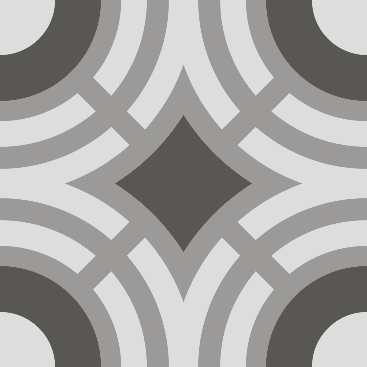 Geometric Pattern: Chapateo: Stone Light / Red Wolf