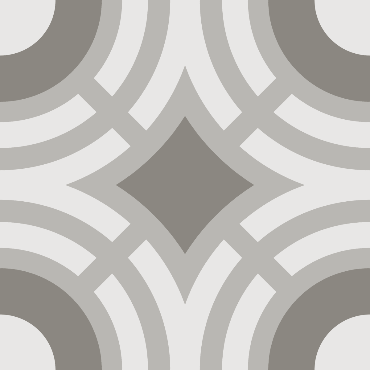 Geometric Pattern: Chapateo: Stone Light / Red Wolf