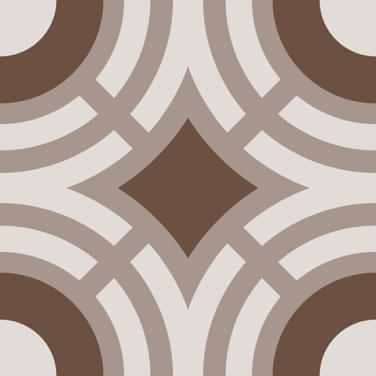 Geometric Pattern: Chapateo: Stone Light / Red Wolf