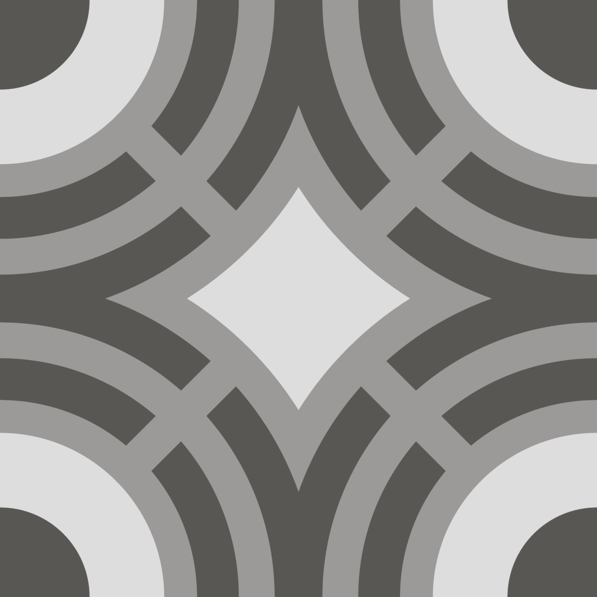 Geometric Pattern: Chapateo: Stone Dark / Red Wolf