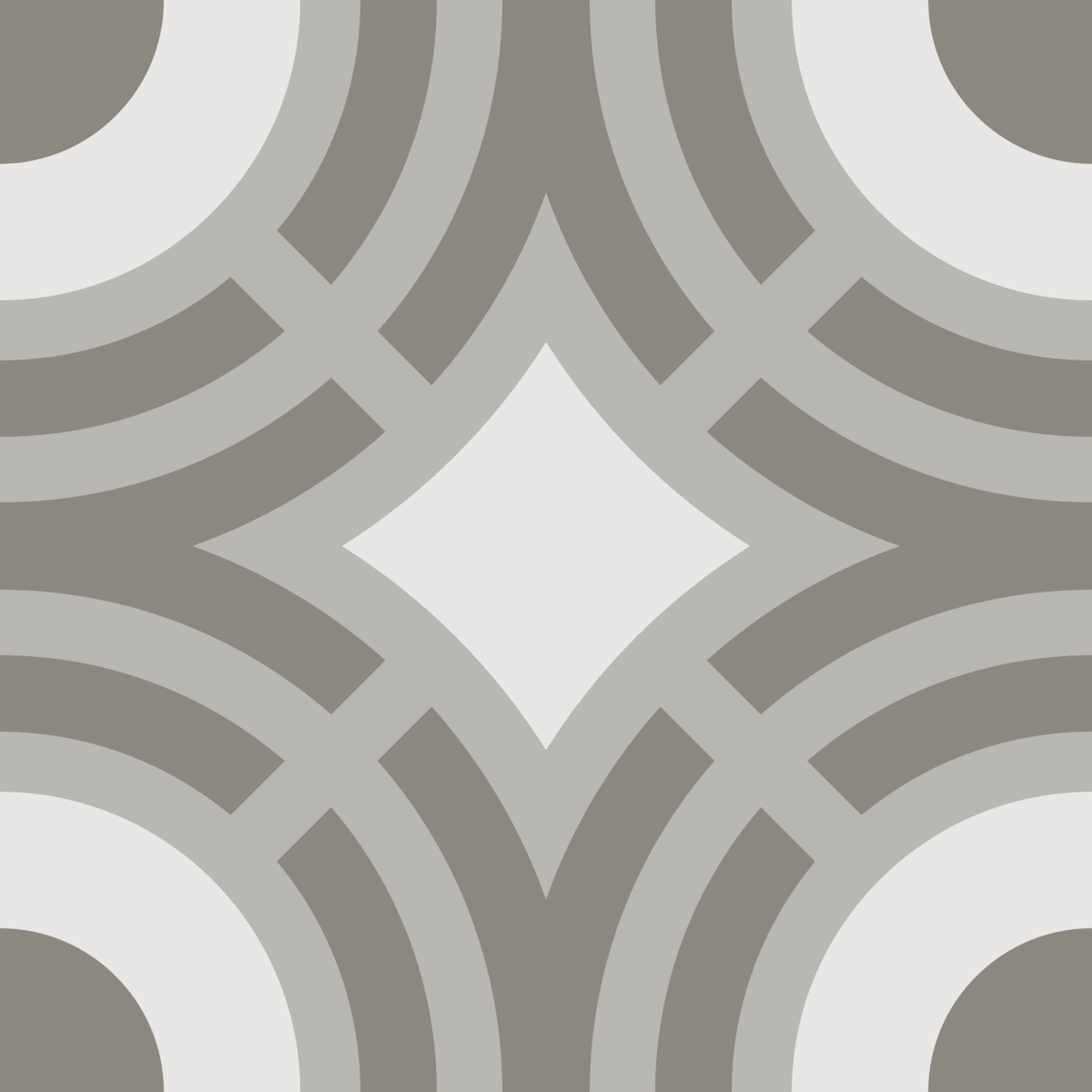 Geometric Pattern: Chapateo: Stone Dark / Red Wolf