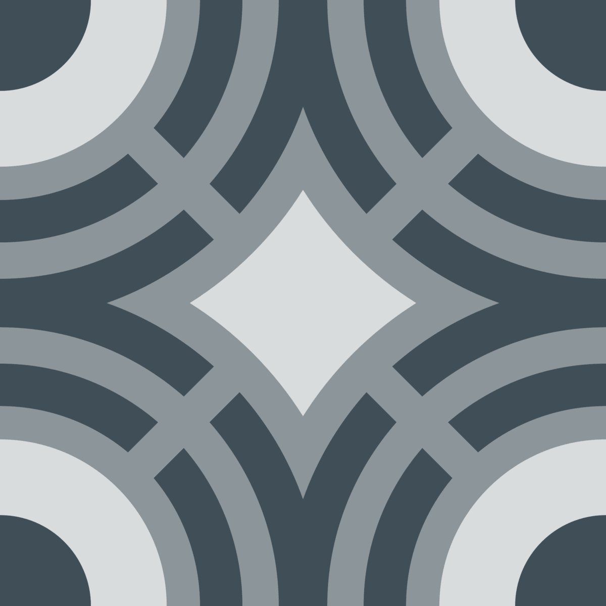 Geometric Pattern: Chapateo: Stone Dark / Red Wolf