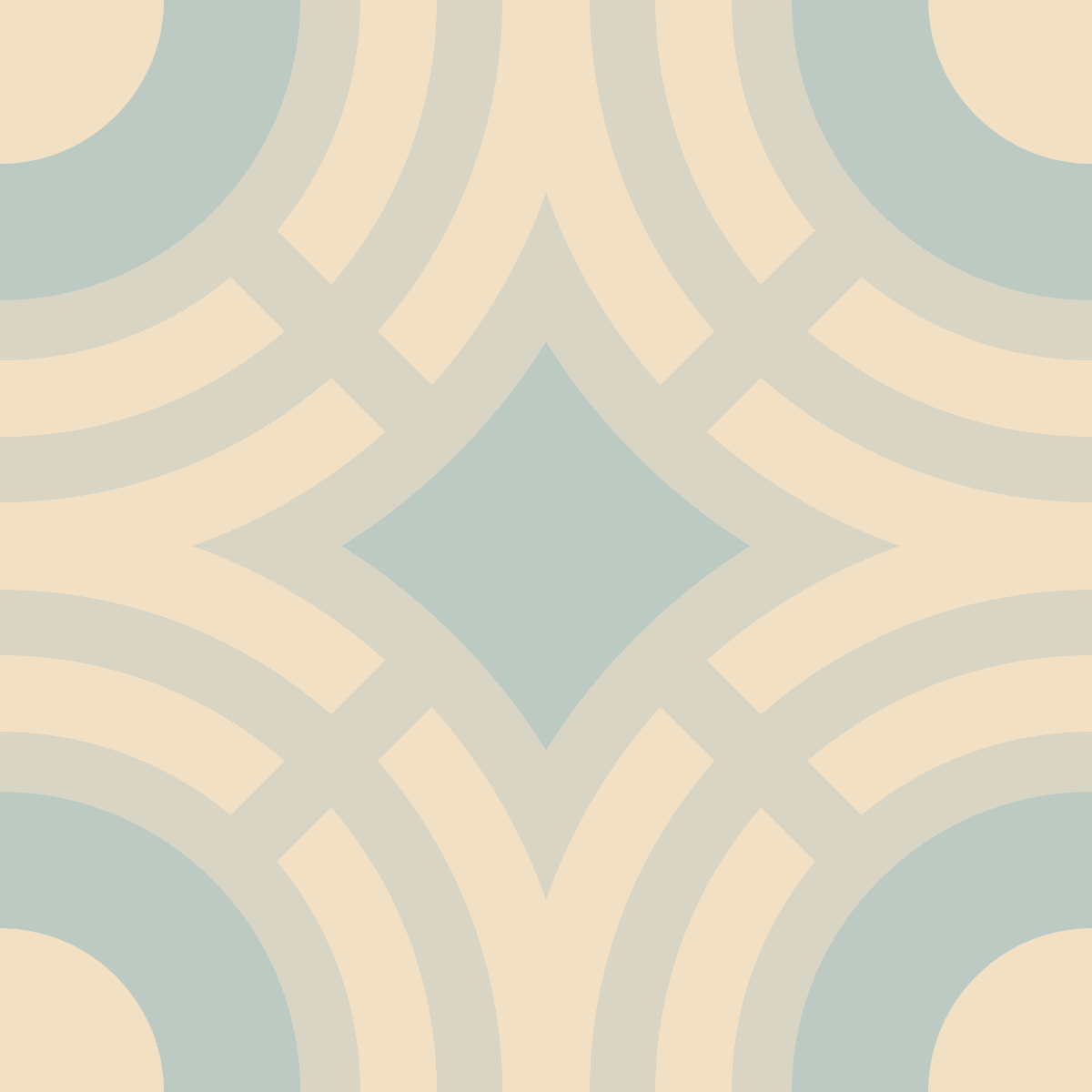 Geometric Pattern: Chapateo: Antique Light / Red Wolf