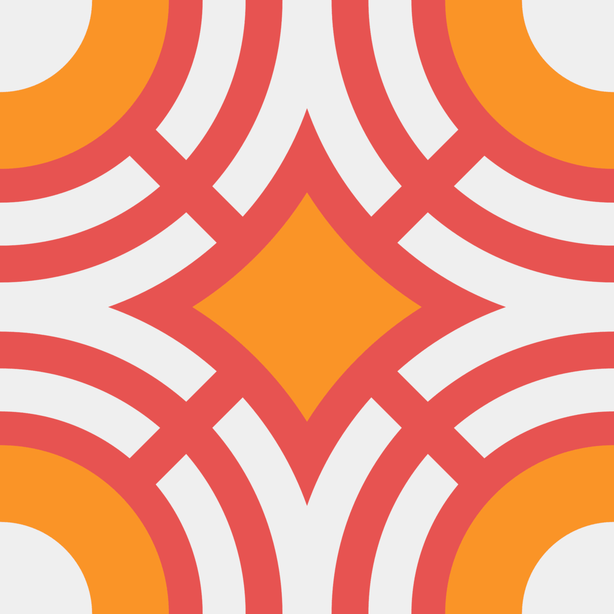 Geometric Pattern: Chapateo: Moderna Light / Red Wolf