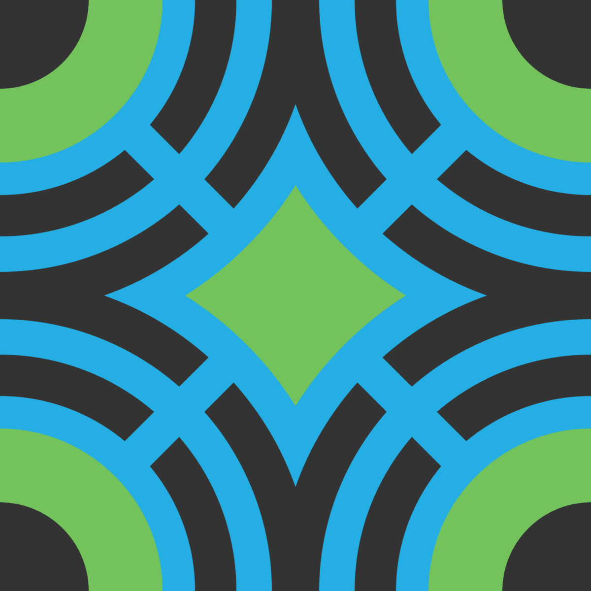 Geometric Pattern: Chapateo: Moderna Dark / Red Wolf