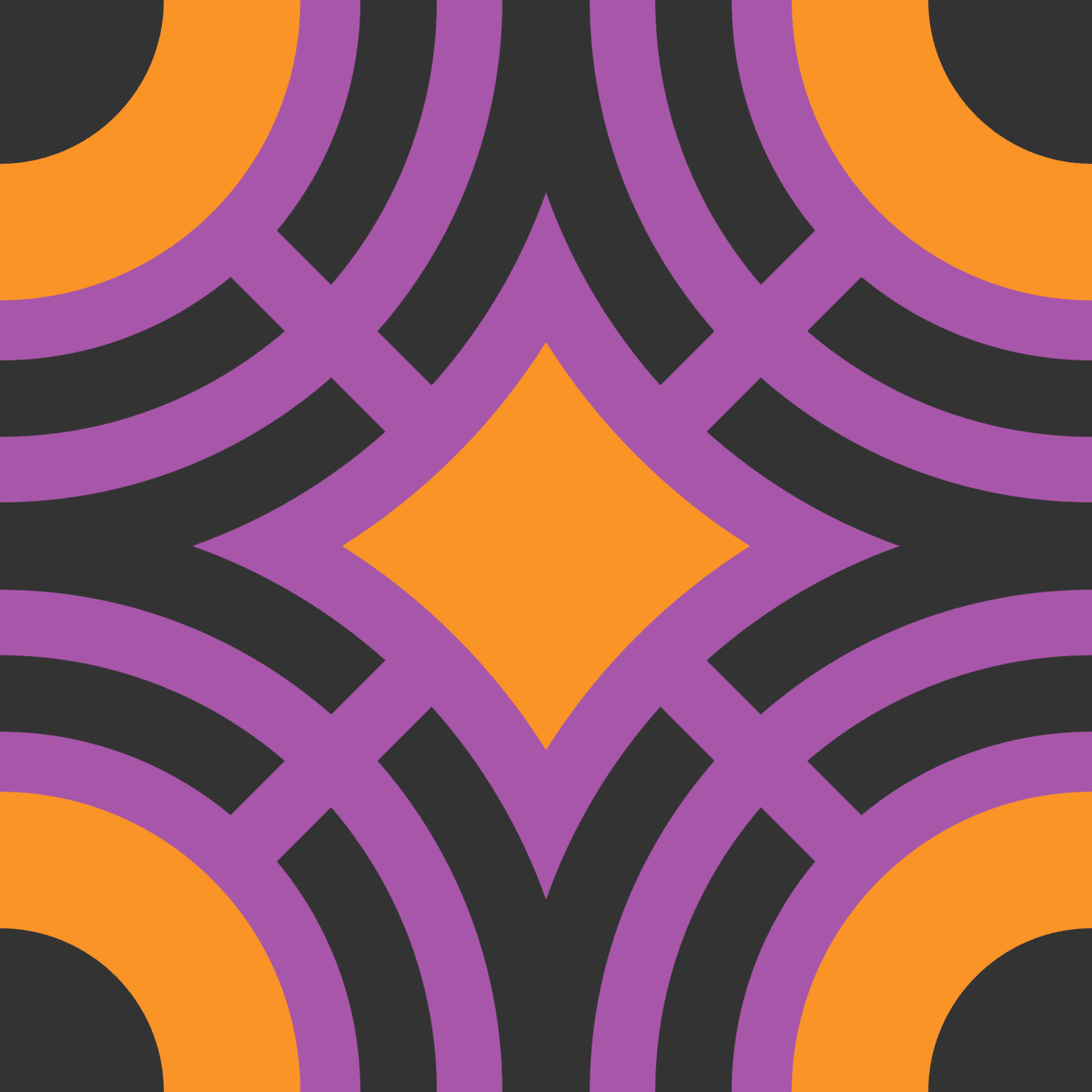 Geometric Pattern: Chapateo: Moderna Dark / Red Wolf