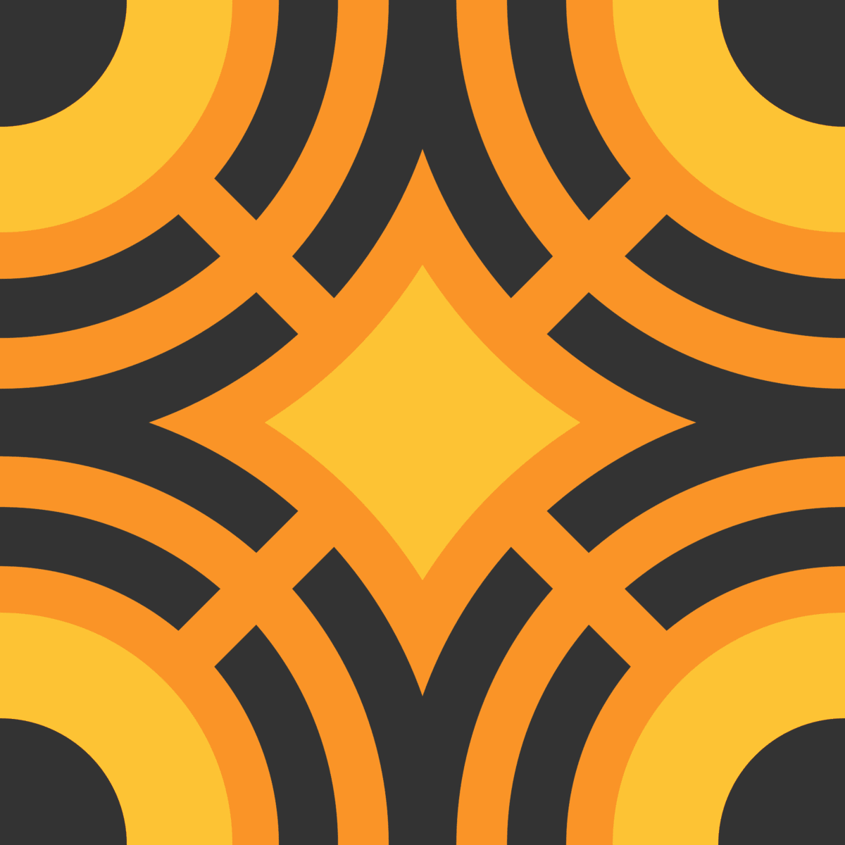 Geometric Pattern: Chapateo: Moderna Dark / Red Wolf