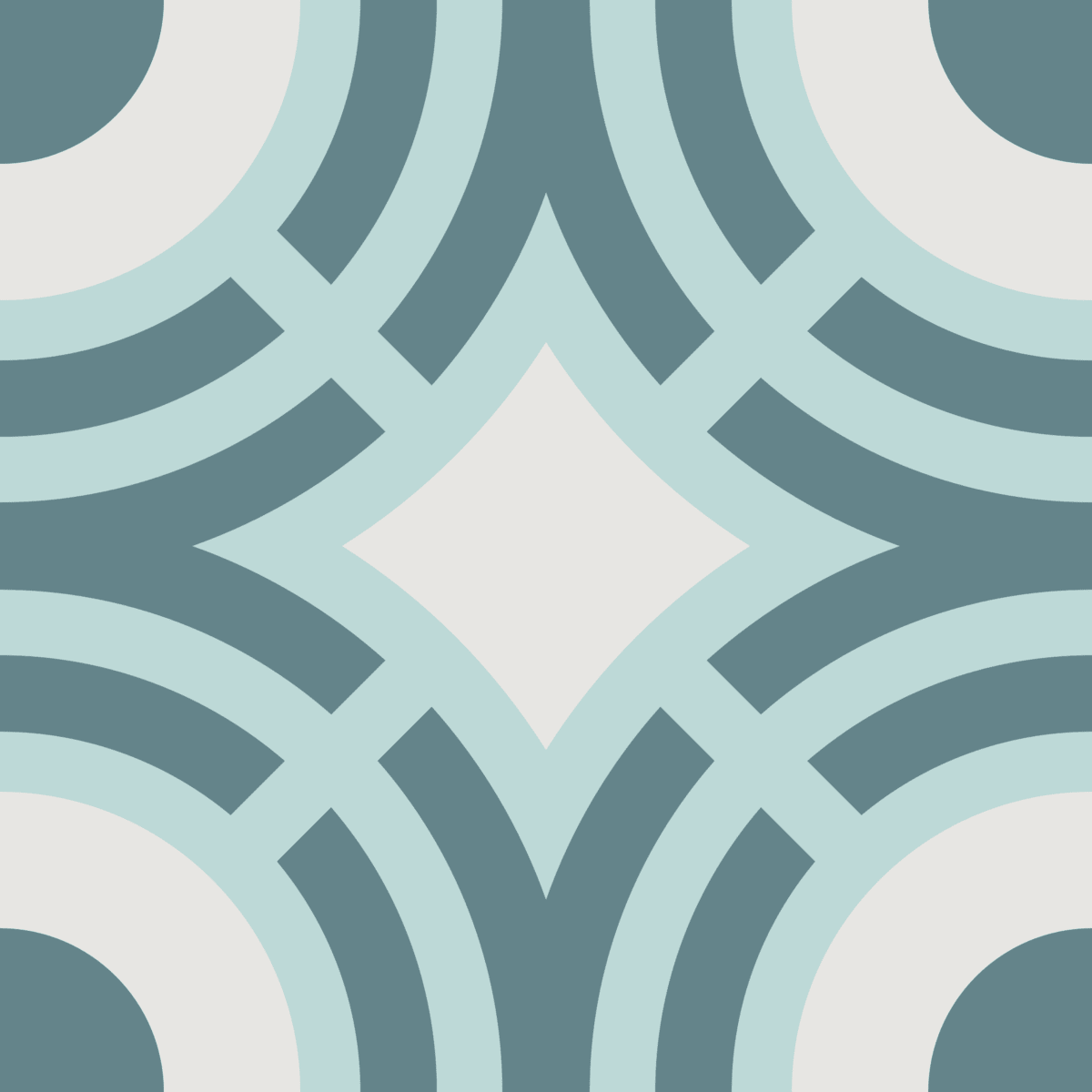 Geometric Pattern: Chapateo: Art Deco Dark / Red Wolf