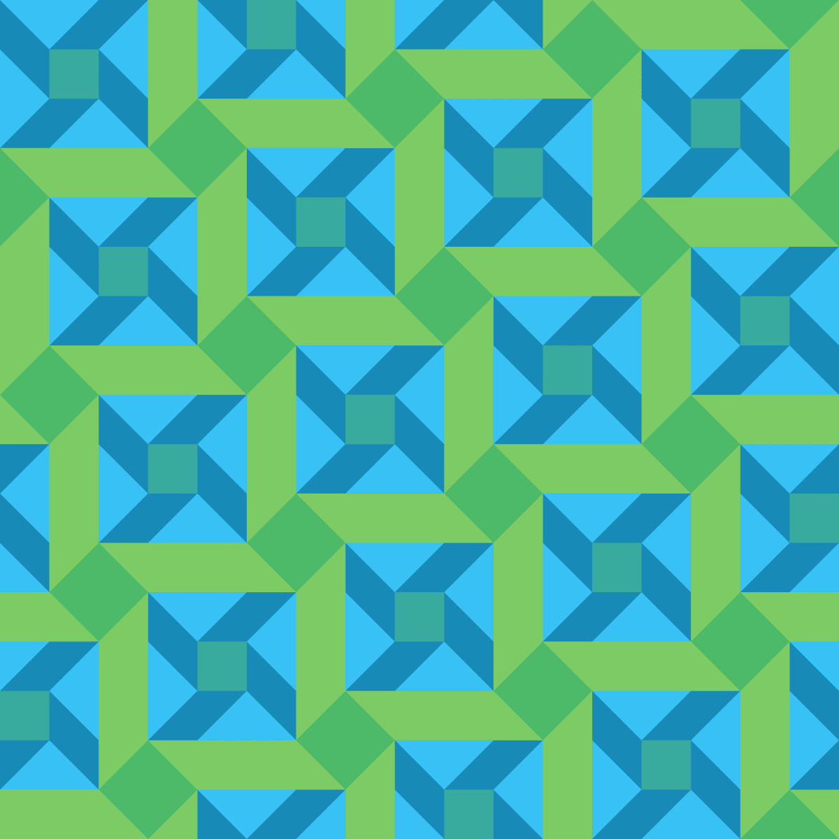 Geometric Pattern: Sanchez: Moderna / Red Wolf