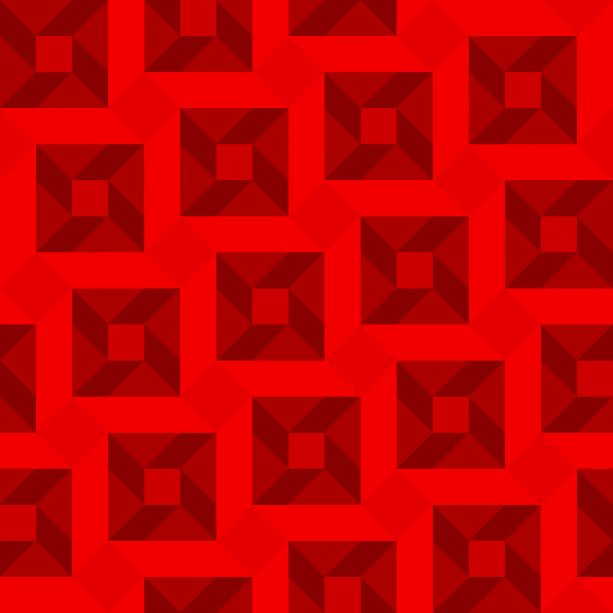 Geometric Pattern: Sanchez: Gemstone / Red Wolf