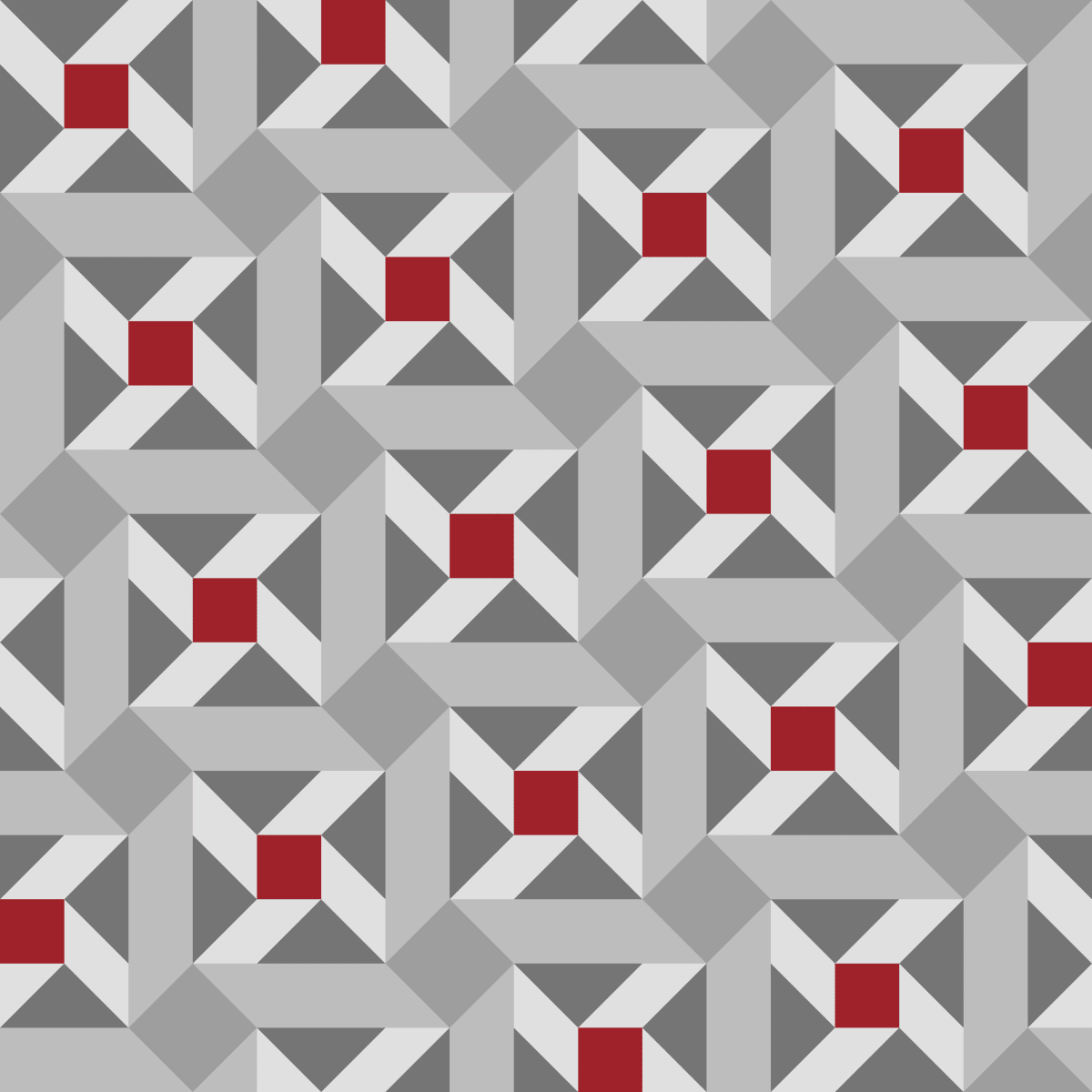 Geometric Pattern: Sanchez: Seasons / Red Wolf