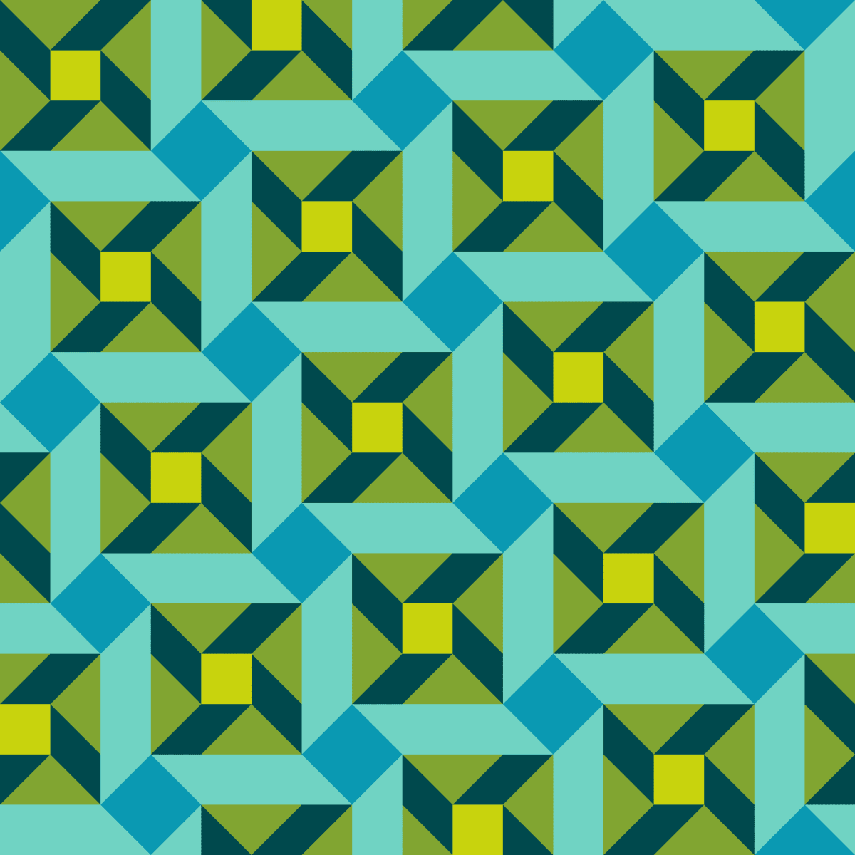 Geometric Pattern: Sanchez: Seasons / Red Wolf