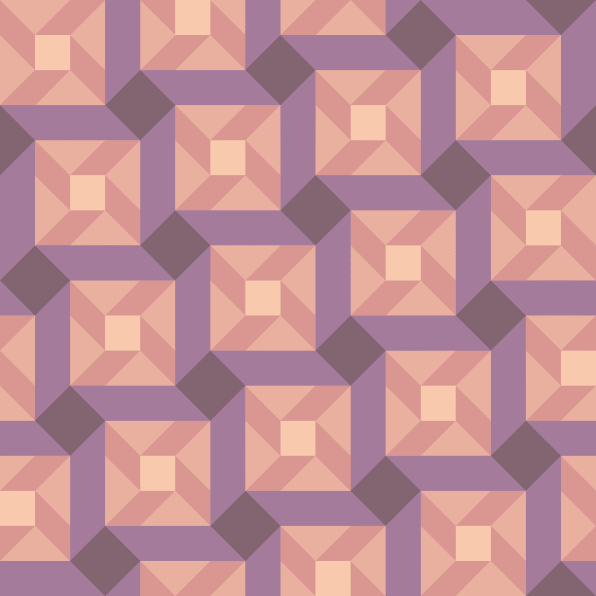 Geometric Pattern: Sanchez: Hortus / Red Wolf