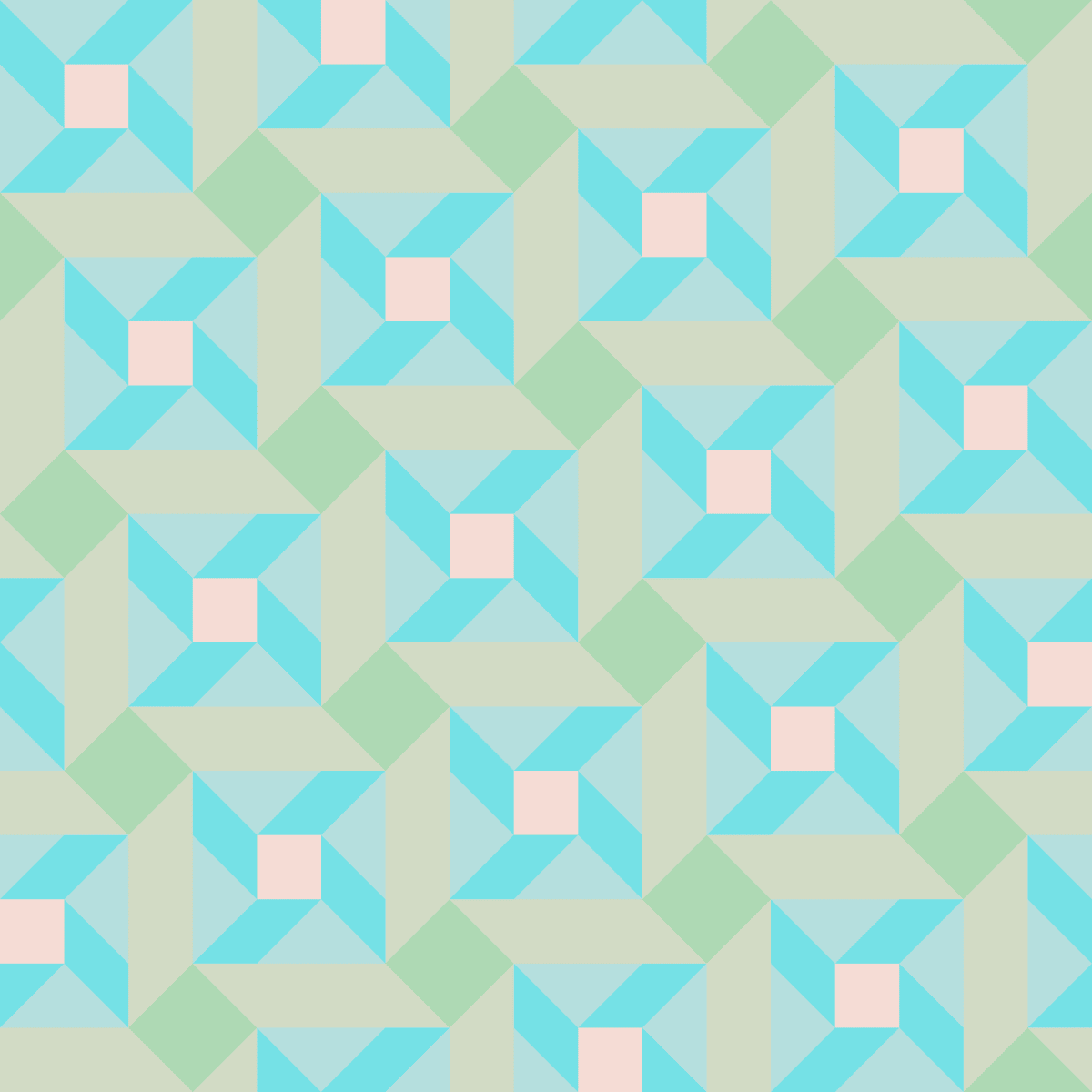 Geometric Pattern: Sanchez: Hortus / Red Wolf