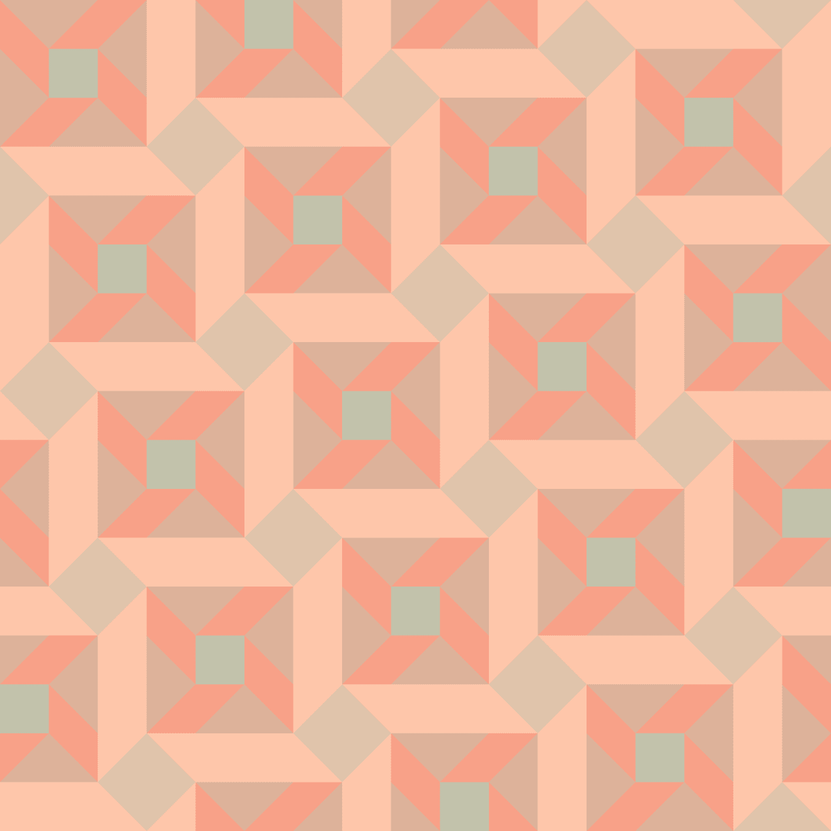 Geometric Pattern: Sanchez: Hortus / Red Wolf