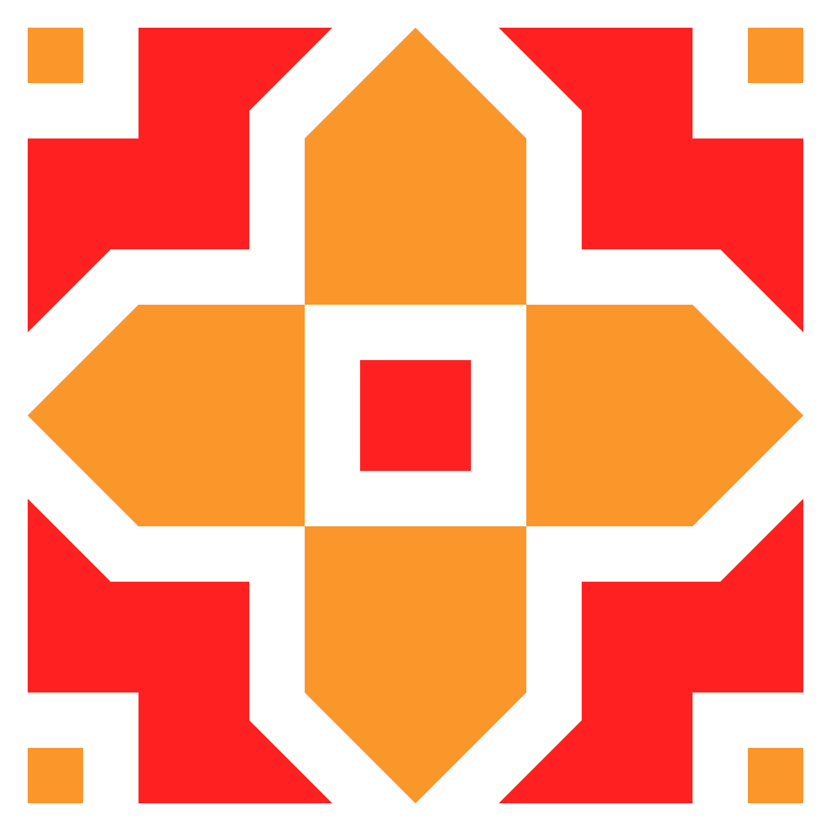 Geometric Pattern: Rosca: Moderna / Red Wolf