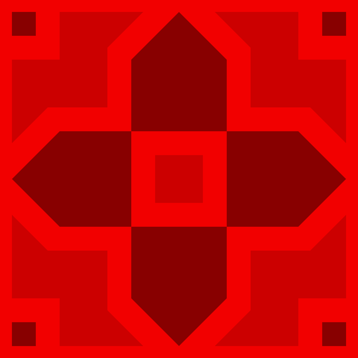 Geometric Pattern: Rosca: Gemstone / Red Wolf