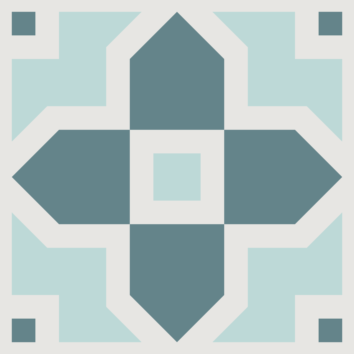 Geometric Pattern: Rosca: Art Deco / Red Wolf