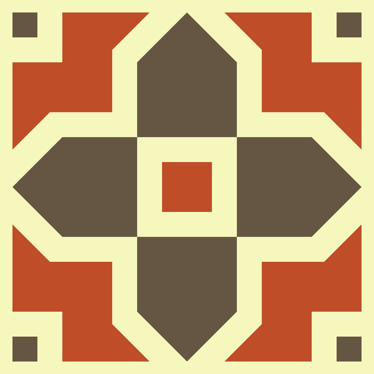 Geometric Pattern: Rosca: Season / Red Wolf
