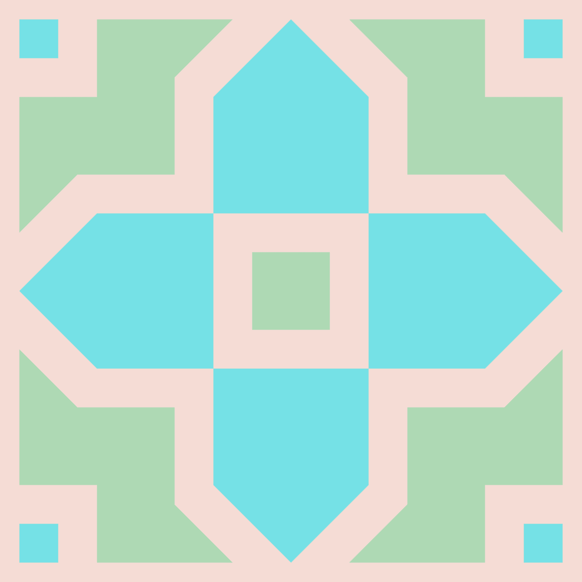 Geometric Pattern: Rosca: Hortus / Red Wolf