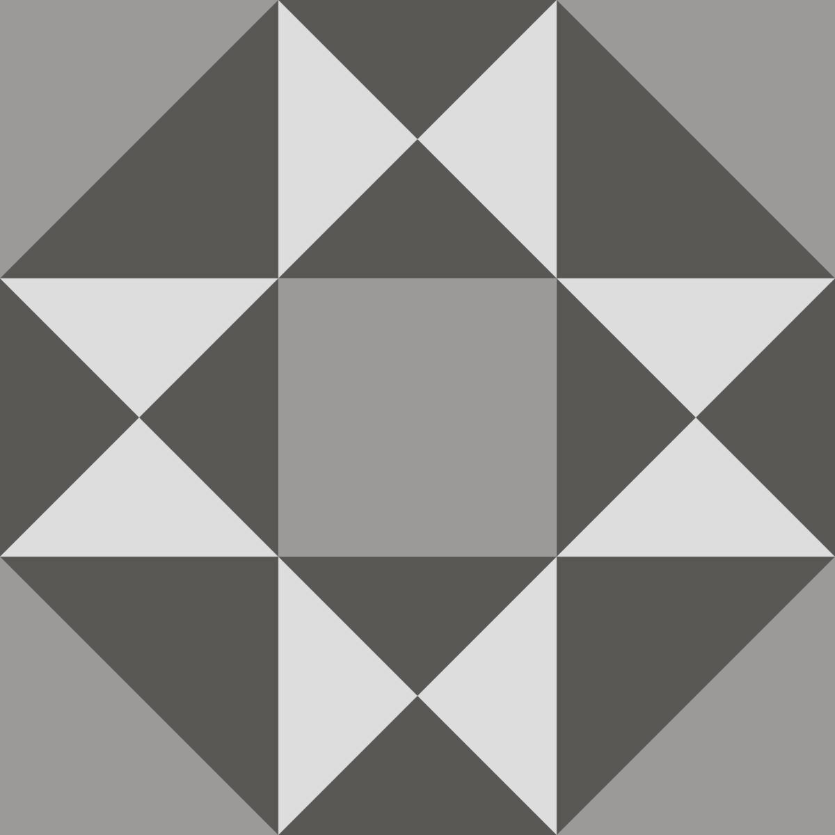 Geometric Pattern: Southwark: Stone / Red Wolf