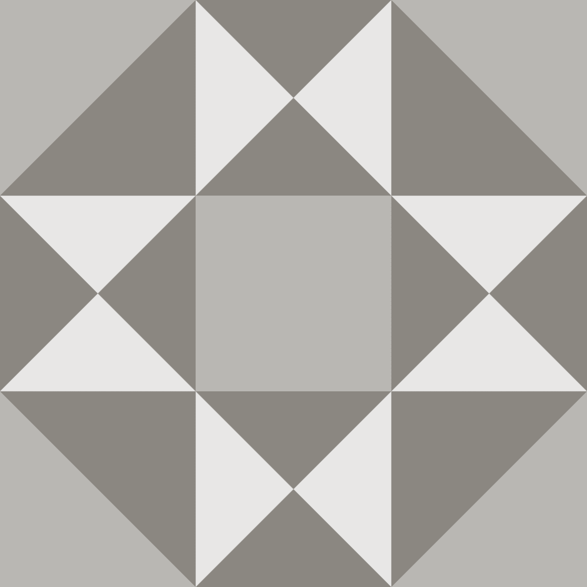 Geometric Pattern: Southwark: Stone / Red Wolf