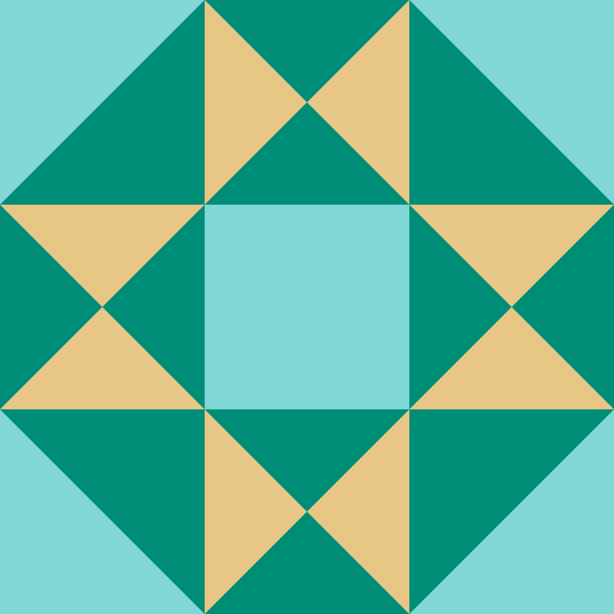 Geometric Pattern: Southwark: Art Deco / Red Wolf