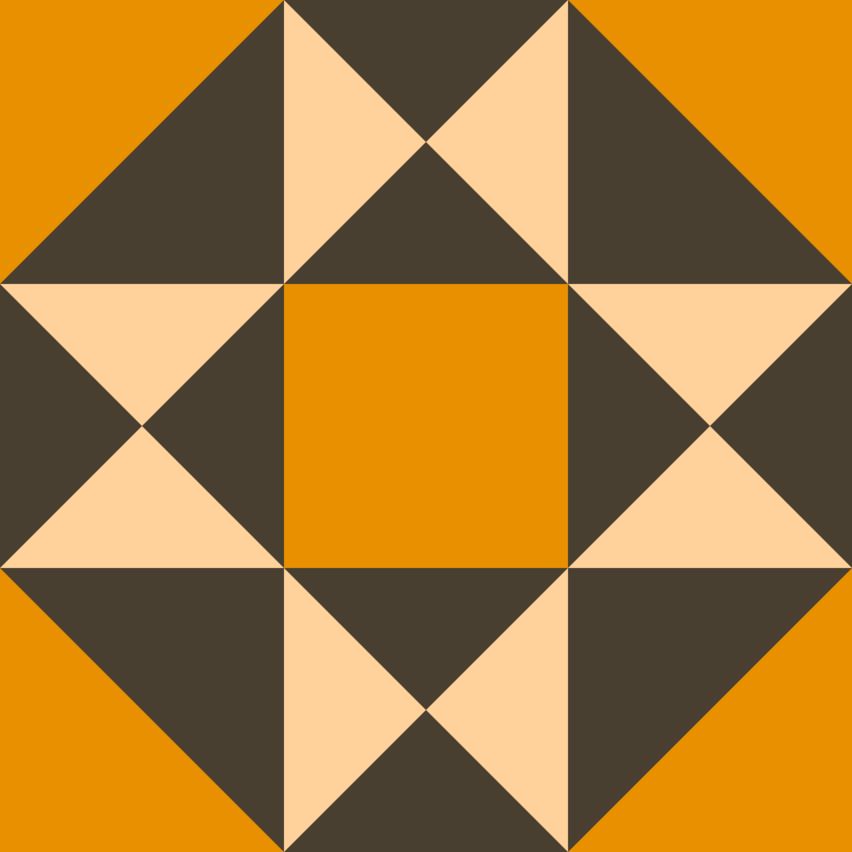 Geometric Pattern: Southwark: Art Deco / Red Wolf