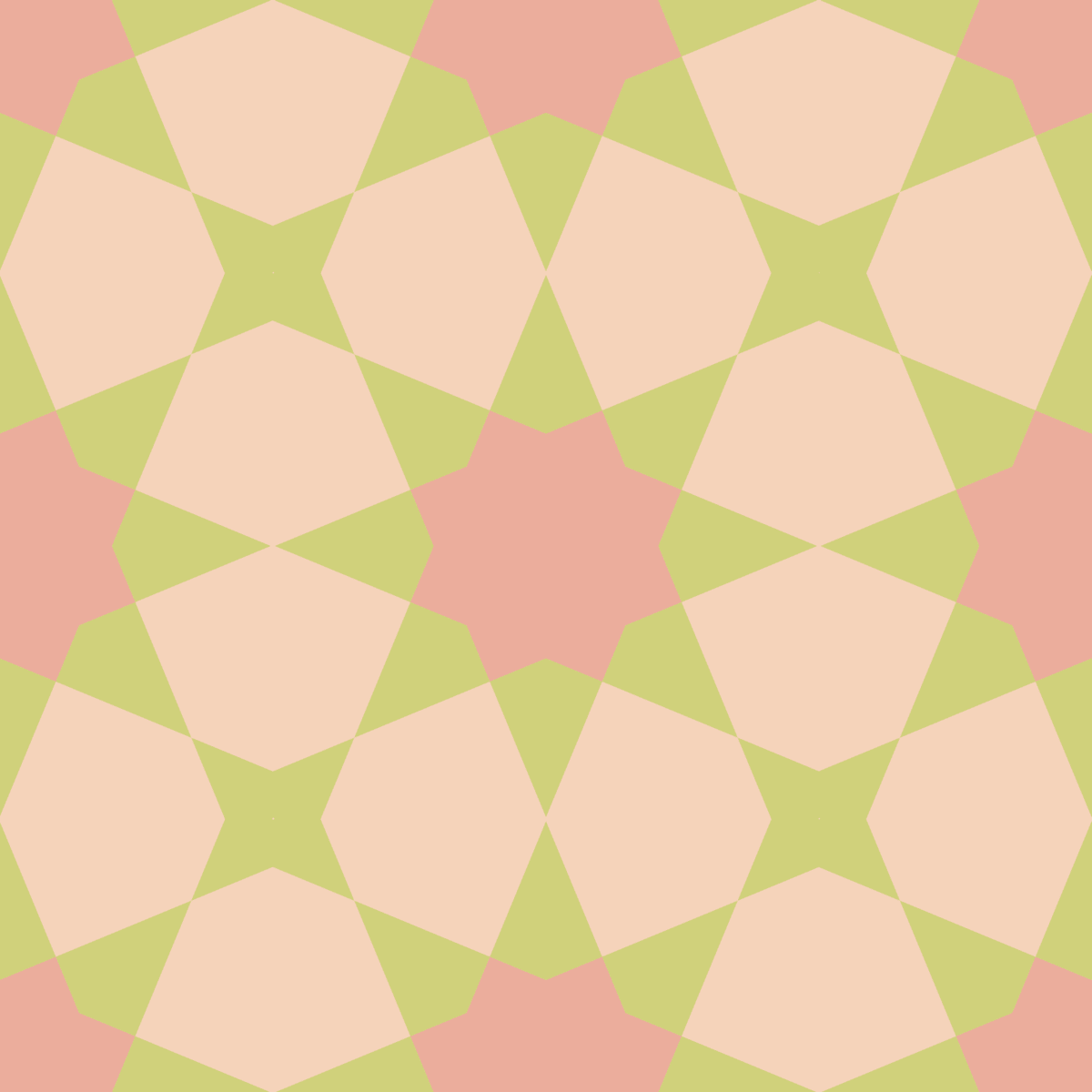 Geometric Pattern: Morocco: Garden / Red Wolf