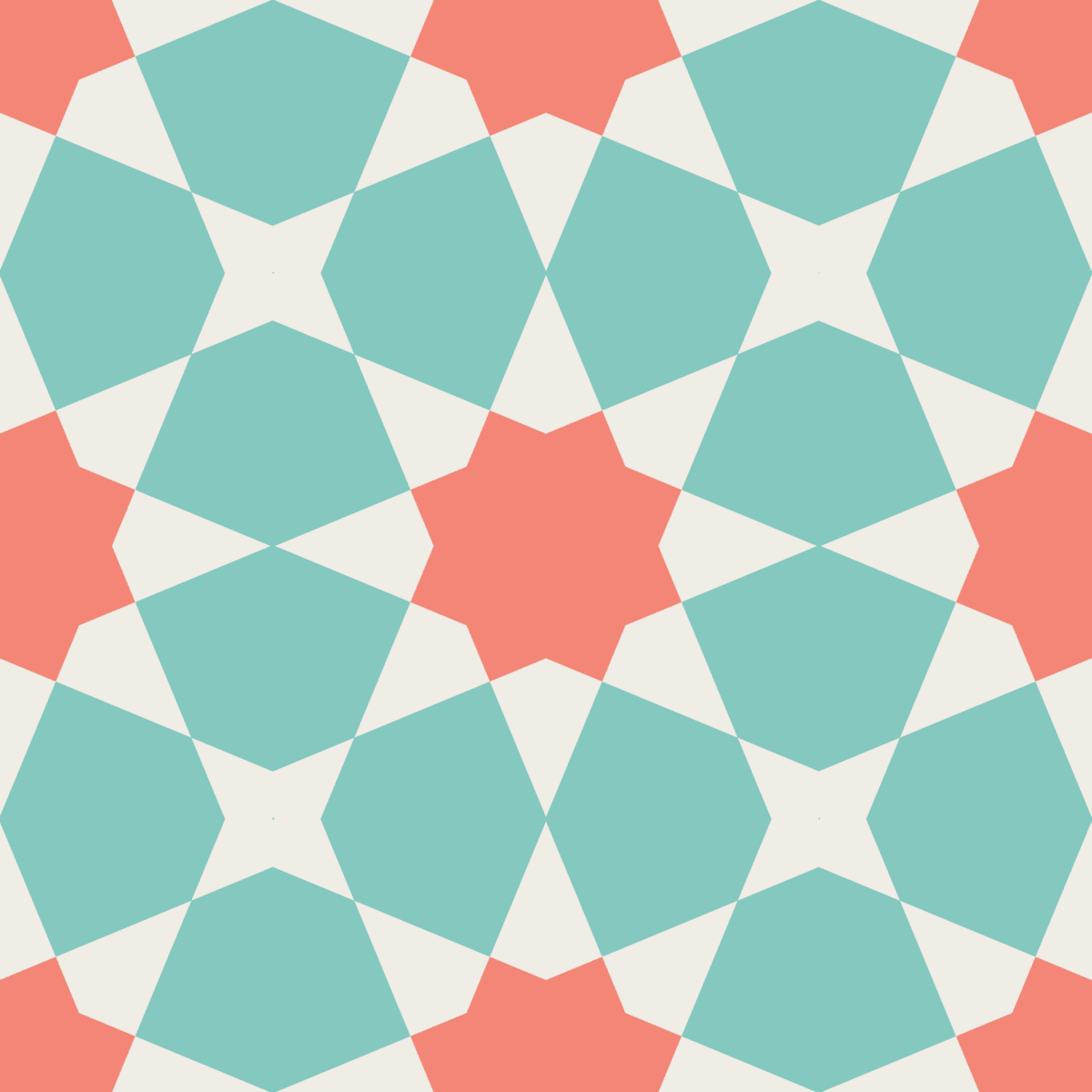 Geometric Pattern: Morocco: Garden / Red Wolf