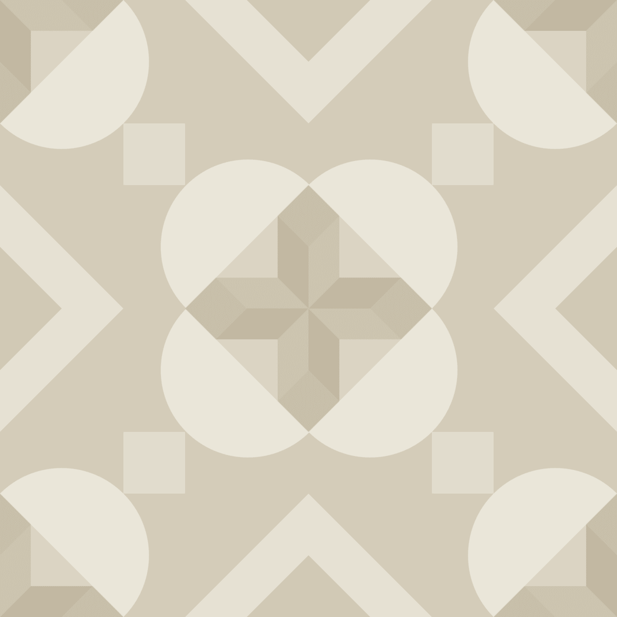 Geometric Pattern: Javier: Antique / Red Wolf