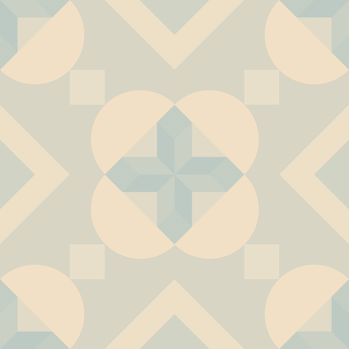 Geometric Pattern: Javier: Antique / Red Wolf