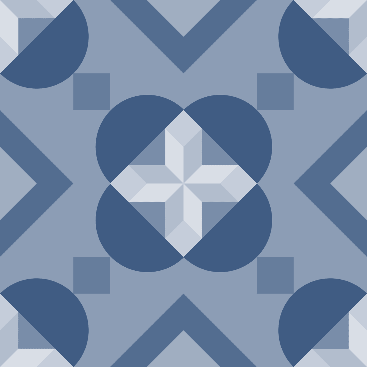 Geometric Pattern: Javier: Cesco / Red Wolf