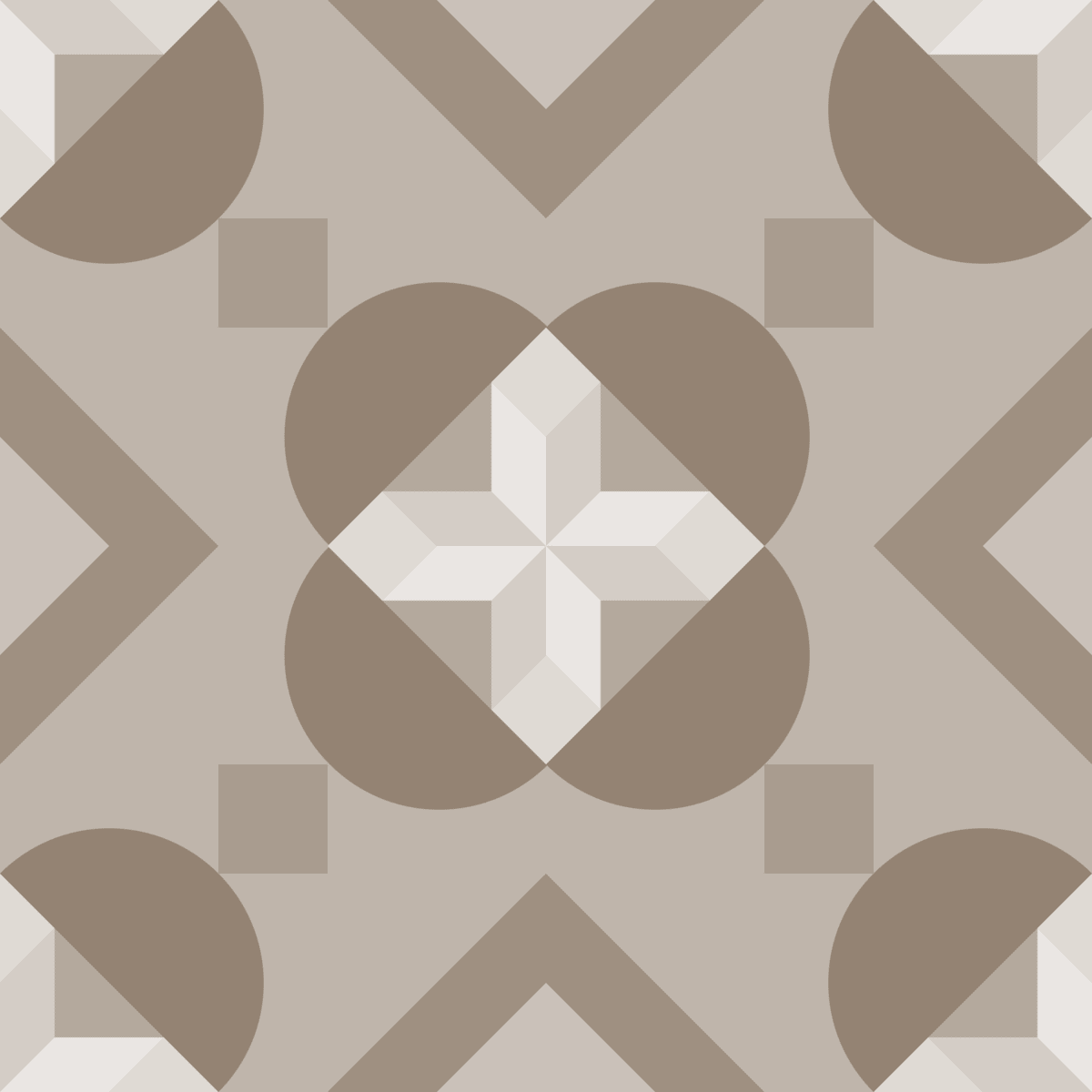 Geometric Pattern: Javier: Cesco / Red Wolf