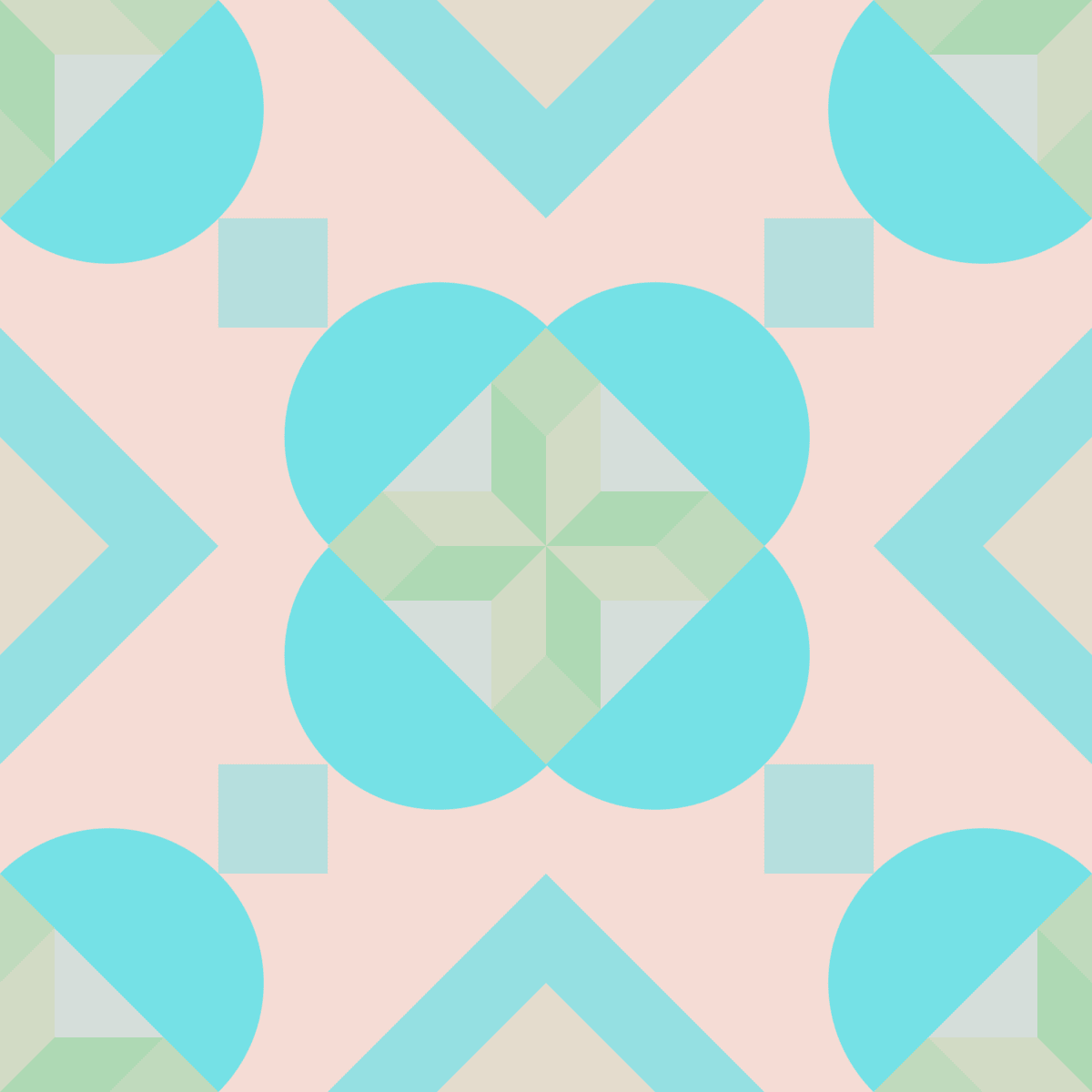 Geometric Pattern: Javier: Hortus / Red Wolf