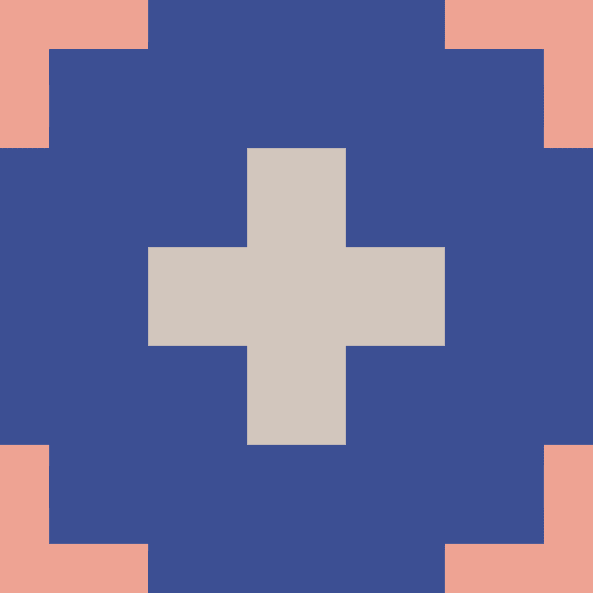 Geometric Pattern: Eaton: Garden / Red Wolf