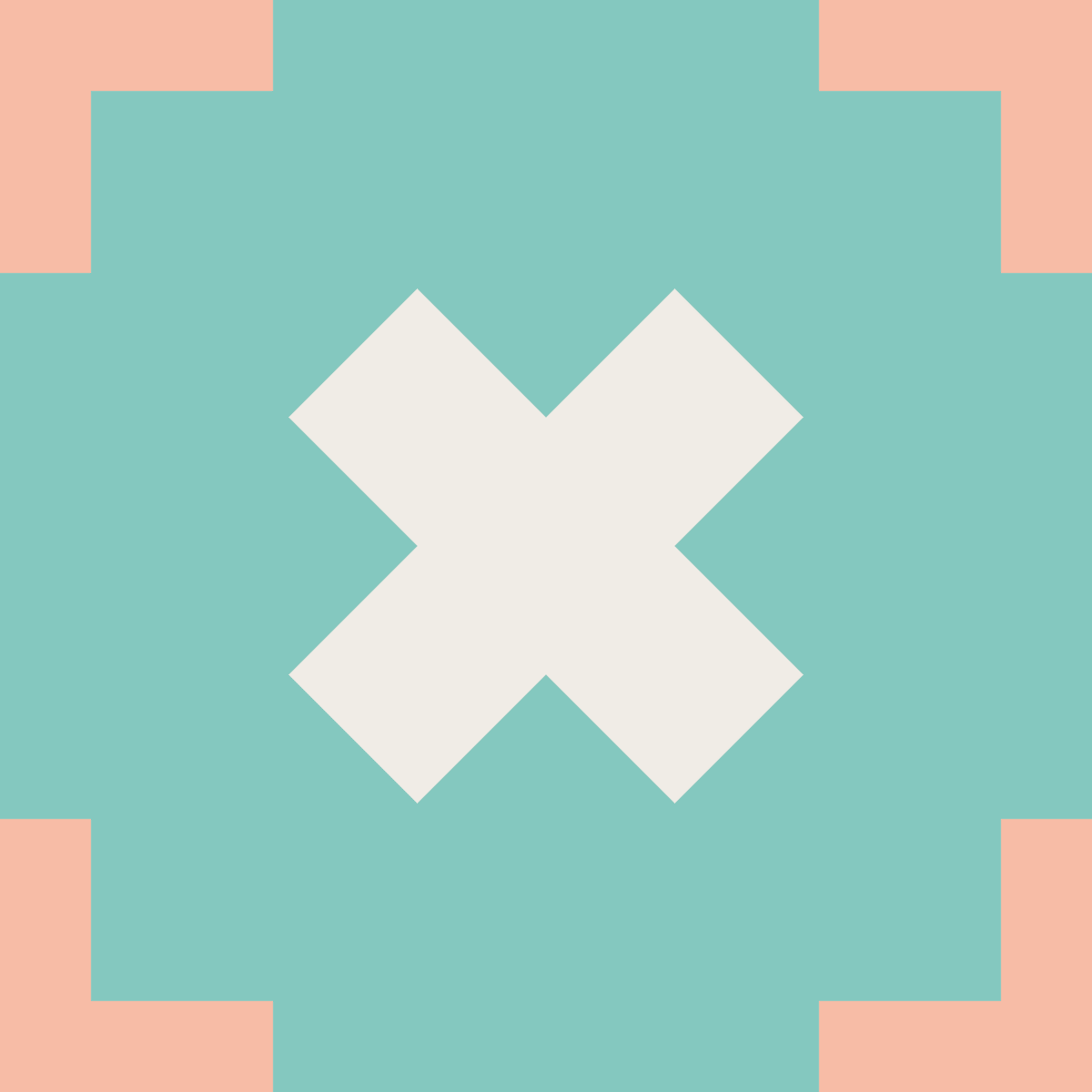 Geometric Pattern: Lucile: Garden / Red Wolf