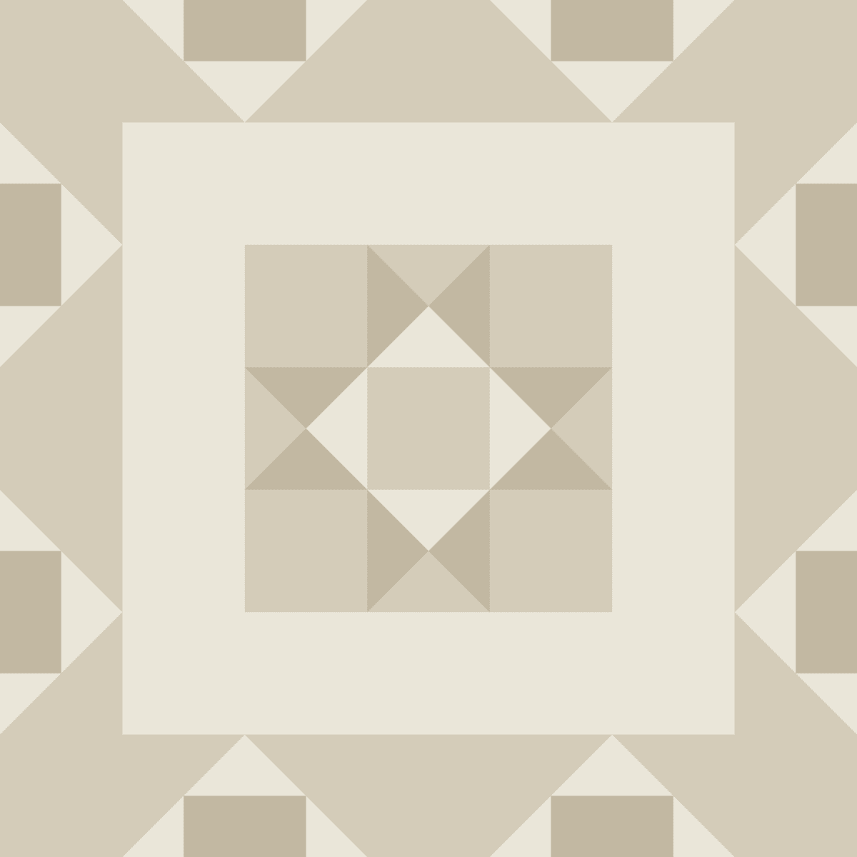 Geometric Pattern: Kendal: Antique / Red Wolf