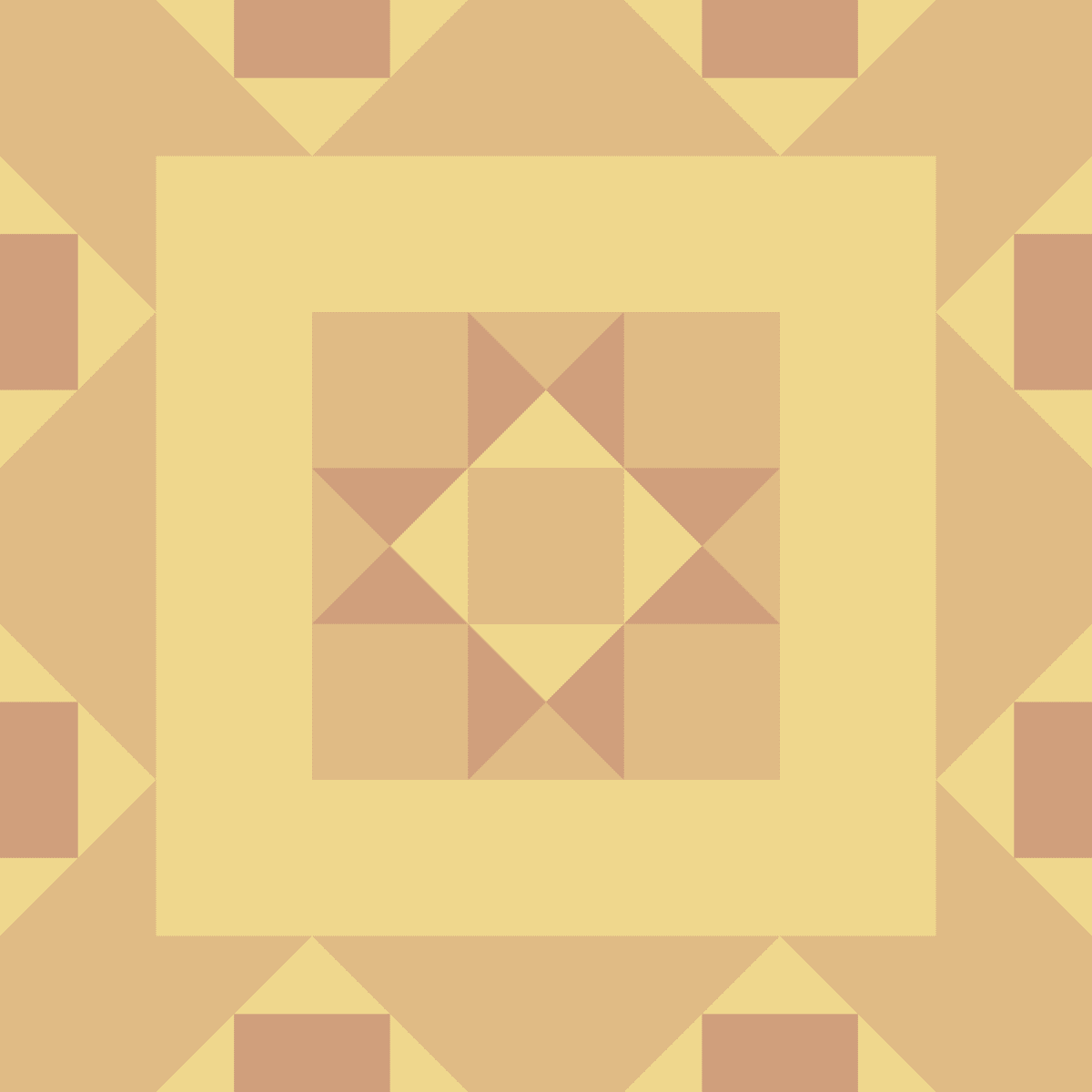 Geometric Pattern: Kendal: Antique / Red Wolf