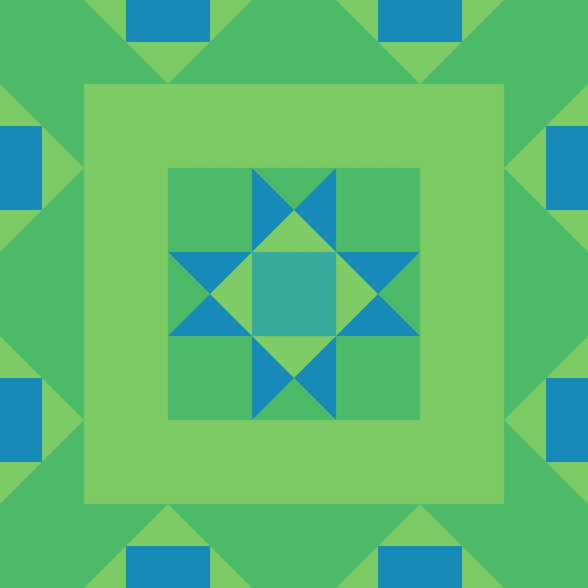 Geometric Pattern: Kendal: Moderna / Red Wolf