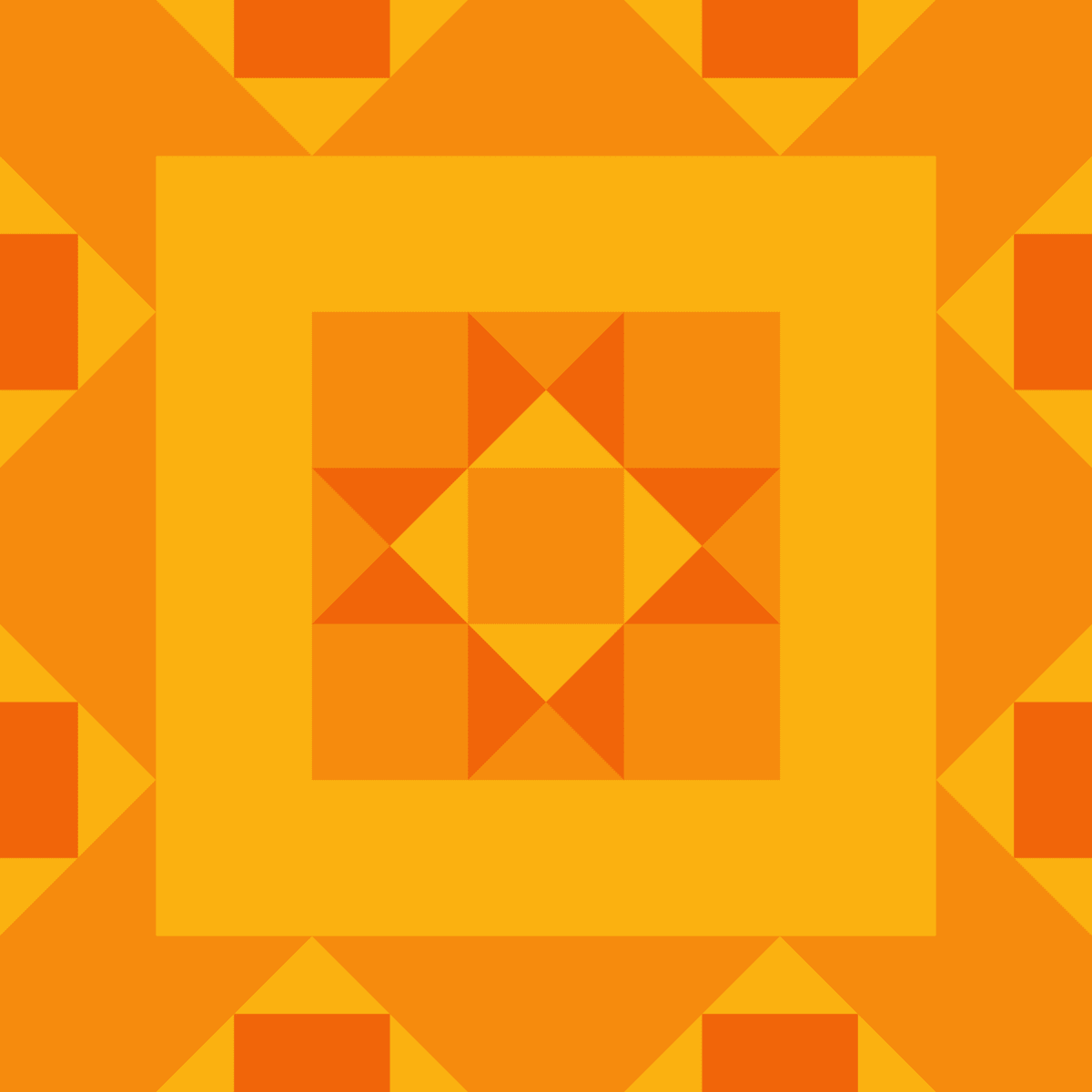 Geometric Pattern: Kendal: Gemstone / Red Wolf