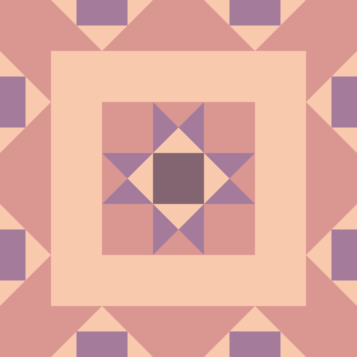 Geometric Pattern: Kendal: Hortus / Red Wolf